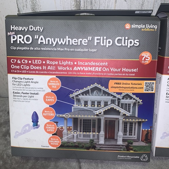 0523 TWO BOXES OF Simply Living 175CT Heavy Duty Max Pro “Anywhere” Flip Clips - Picture 2 of 6